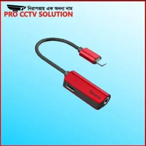 Baseus L32 IP Male to  3.5mm+IP Female Adapter Red (CALL32-09)